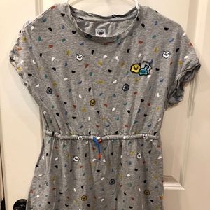 Toca Boca Gray dress with draw string waist Sz XL